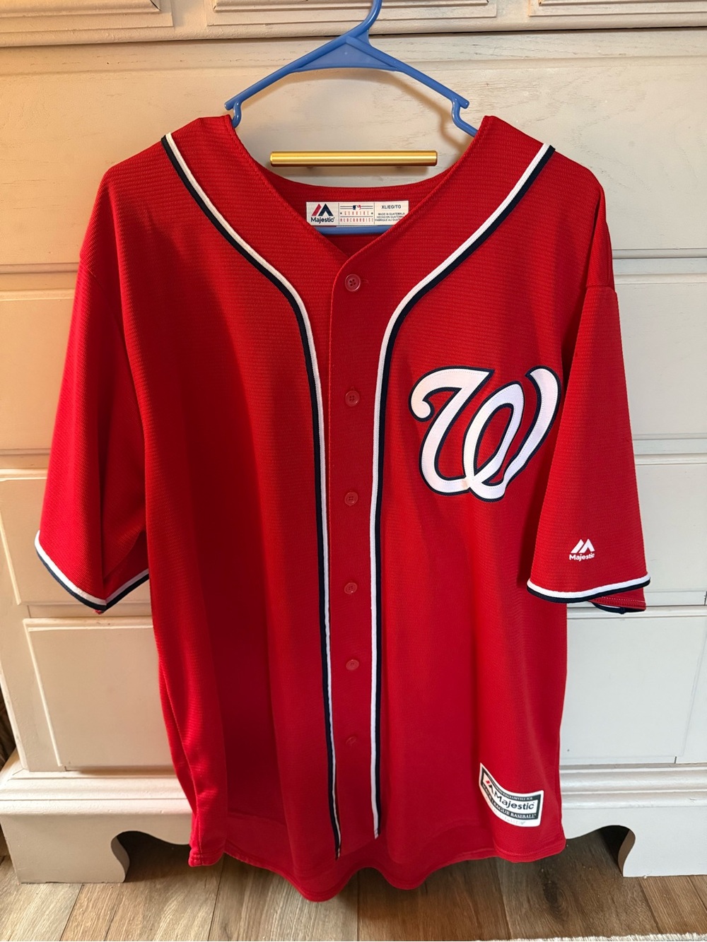 Majestic Washington Nationals Red Baseball Jersey